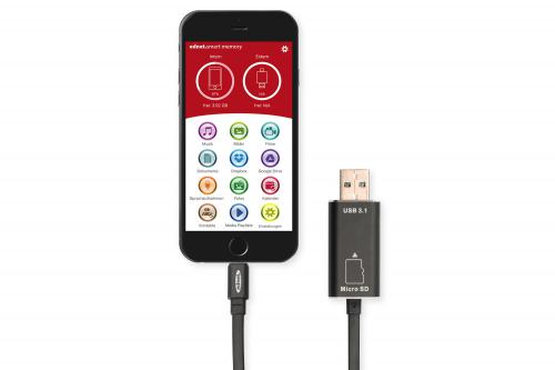 Ednet Smart Memory Rozšíøení pamìti pro iPhone, iPad, MicroSD karet až 256 GB, iOS 7.1 a vyšší