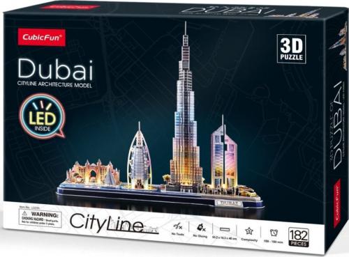 Modelová sada CubicFun 3D puzzle LED Dubaj,182 dílkù 